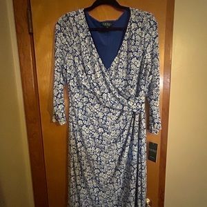 Lauren Ralph Lauren 3 quarter sleeve wrap dress brand new with tags never worn!